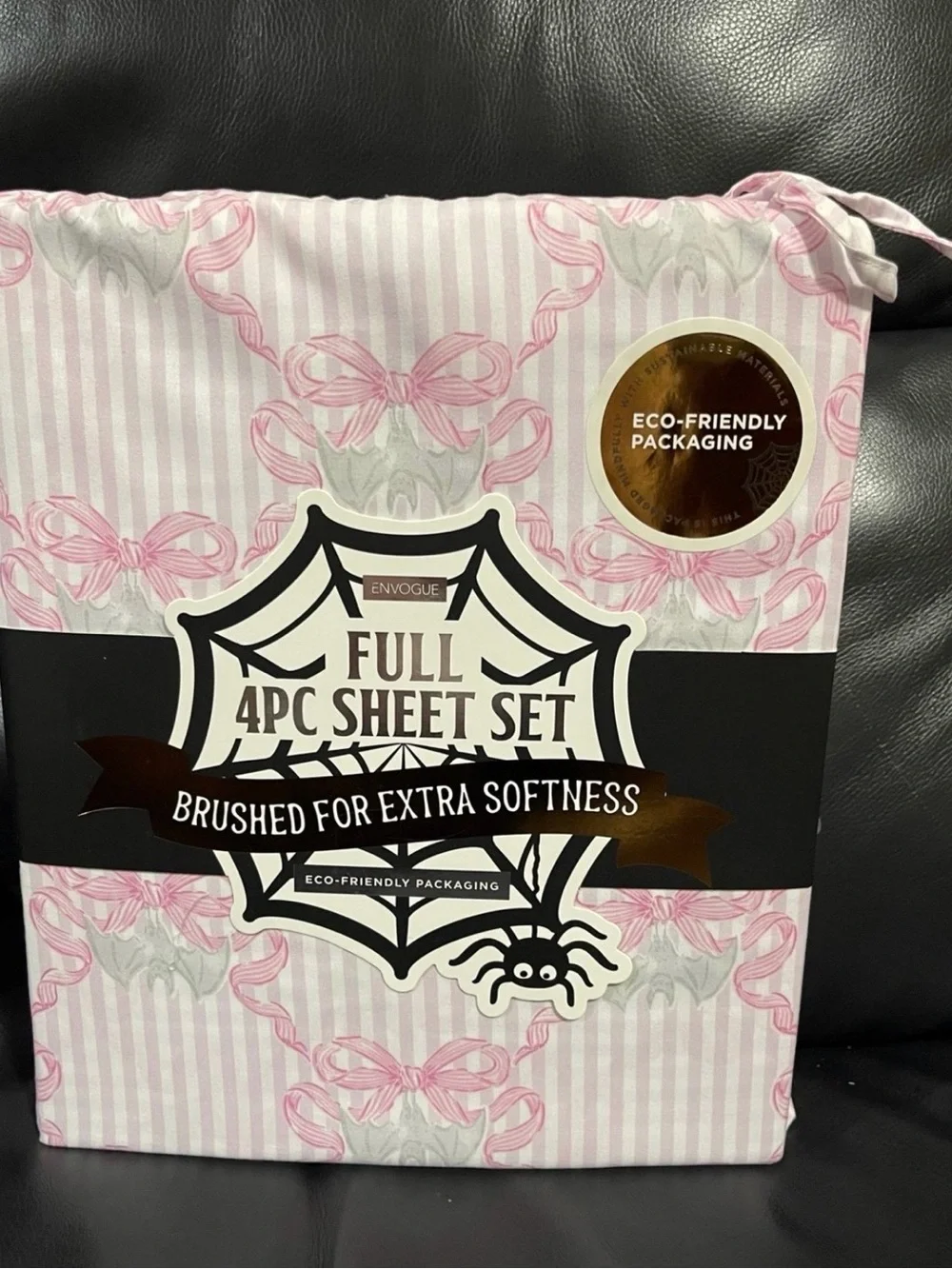 Halloween ENVOGUE Coquette Bows and Bats Full Sheet Set